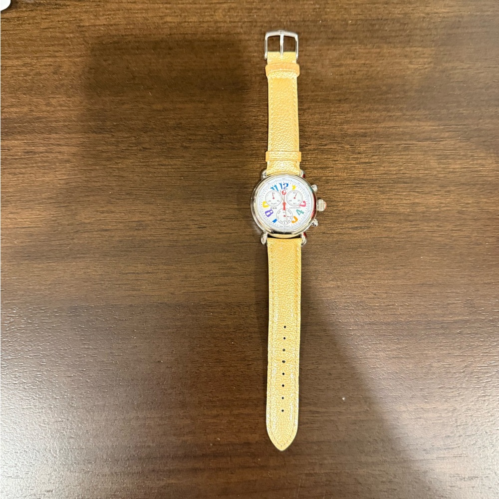 Michele Carousel CSX  Leather Strap Watch